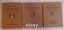 L'Art Egyptien (1st edition) by Jean Capart (1922, 1942) 3-volume set
