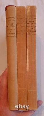 L'Art Egyptien (1st edition) by Jean Capart (1922, 1942) 3-volume set