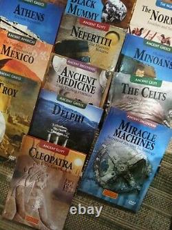 Large collection set ancient civilizations reference books DVDs Egypt Normans