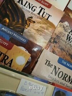 Large collection set ancient civilizations reference books DVDs Egypt Normans