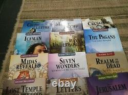 Large collection set ancient civilizations reference books DVDs Rome mysteries