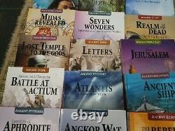 Large collection set ancient civilizations reference books DVDs Rome mysteries