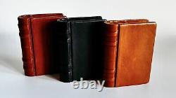 Levenger Luxury Mini Book Leather Paperweights Set Of 3