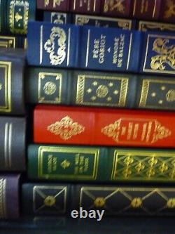 Lot Of 54 Like New The Franklin Library Gold Gilded Leather Hardcover Book Set