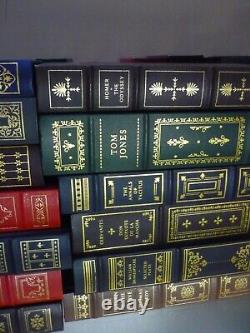 Lot Of 54 Like New The Franklin Library Gold Gilded Leather Hardcover Book Set