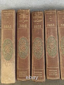 Mark Twain Book Set CLASSIC COLLECTION HARPERS LIBRARY EDITION 10 Hardbacks 1903