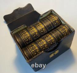 Miniature Holy Bible Common Prayer Set, 1837 Antique Leather Collectible Books