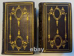 Miniature Holy Bible Common Prayer Set, 1837 Antique Leather Collectible Books