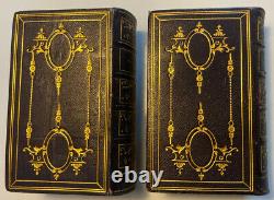 Miniature Holy Bible Common Prayer Set, 1837 Antique Leather Collectible Books