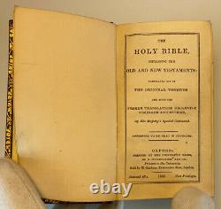 Miniature Holy Bible Common Prayer Set, 1837 Antique Leather Collectible Books