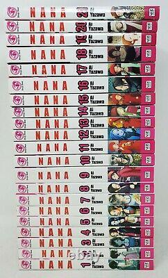 Nana Ai Yazawa Complete Set Manga Book Lot of 21 English Vol 1-21 RARE