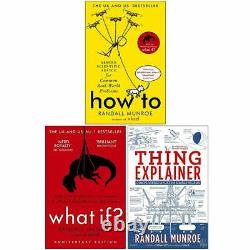 Randall Munroe Collection 3 Books Set How To, What If, Thing Explainer NEW