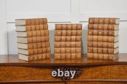 Set of 20 Leather-Bound Charles Dickens Books Classic Literature Collection