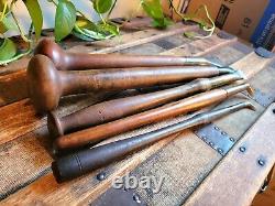 Set of 5 Chase Bros Haverhill Agate Tip Burnishing Tools Book Binding Goldleaf