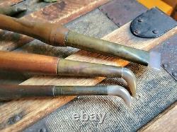 Set of 5 Chase Bros Haverhill Agate Tip Burnishing Tools Book Binding Goldleaf