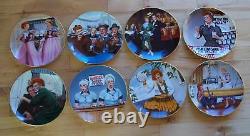 Set of 8 THE OFFICIAL I LOVE LUCY PLATE COLLECTION +COA + Free Book TV Show