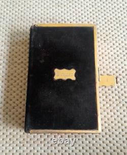 Superb Set Of Antique Velvet Holy Bible & Prayer Book, Fine Brass Bindings