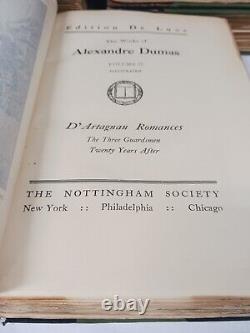 THE WORKS OF DUMAS 12 BOOK SET EDITION DE LUXE 1900 Monte Cristo, The 3 Muskete