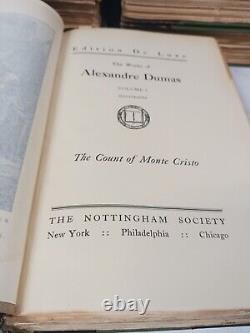 THE WORKS OF DUMAS 12 BOOK SET EDITION DE LUXE 1900 Monte Cristo, The 3 Muskete