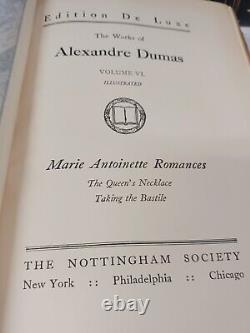 THE WORKS OF DUMAS 12 BOOK SET EDITION DE LUXE 1900 Monte Cristo, The 3 Muskete