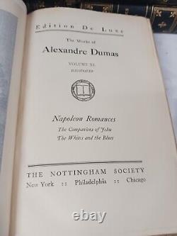 THE WORKS OF DUMAS 12 BOOK SET EDITION DE LUXE 1900 Monte Cristo, The 3 Muskete