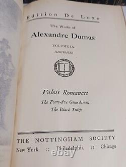 THE WORKS OF DUMAS 12 BOOK SET EDITION DE LUXE 1900 Monte Cristo, The 3 Muskete