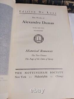 THE WORKS OF DUMAS 12 BOOK SET EDITION DE LUXE 1900 Monte Cristo, The 3 Muskete