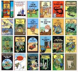 The Adventures of Tintin Series 24 Books Collection Set by Hergé NEW Pack