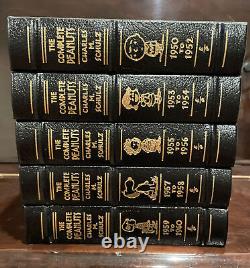 The Complete Peanuts Books Set- Collectors Edition Leather Gold Charles M Schulz