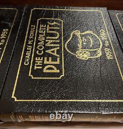 The Complete Peanuts Books Set- Collectors Edition Leather Gold Charles M Schulz