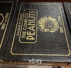 The Complete Peanuts Books Set- Collectors Edition Leather Gold Charles M Schulz