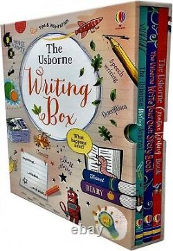 The Usborne Writing Box Collection 3 Books Set Pack Creative Writing, Journal