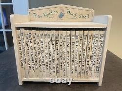 The World Of Peter Rabbit 23 books and original book shelf Beatrix Potter 1980's