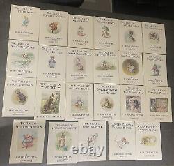 The World Of Peter Rabbit 23 books and original book shelf Beatrix Potter 1980's