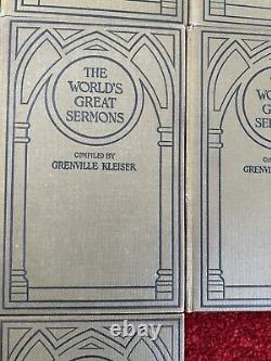 The World's Greatest Sermons Compiled By Grenville Kleiser 10 Book Set 1909