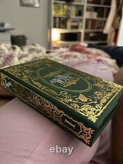 Throne of Glass Complete (8) Book Set. Green & Gold Handmade Leather Hardbacks