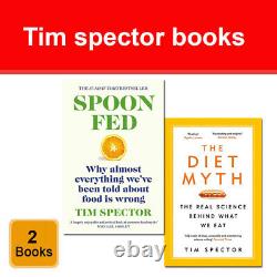 Tim spector 2 Books Collection Set Diet Myth, Spoon-Fed