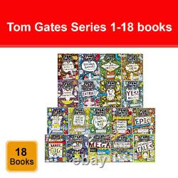 Tom Gates Series 1-18 Books Collection Set by Liz Pichon Ten Tremendous Tale NEW