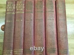 Vintage Collectable Set Of 6 Books, The Great World War Volume I / VI A History