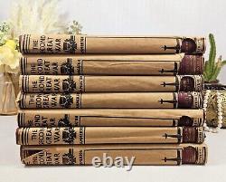 Vintage Hardcover 7 Volumes Of'The Second Great War' Book Set