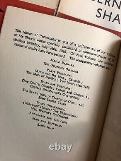 Vintage Penguin Classic Red Stripe Bernard Shaw Collection 1940s 7 Book Rare Set