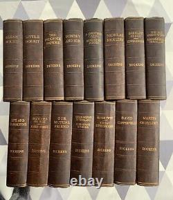 Vintage collection of books of Charles Dickens set of 15. Cira 1930s