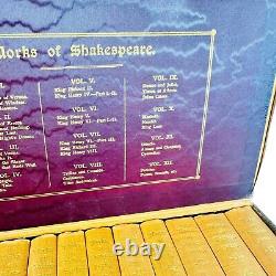 Vtg works of Shakespeare collection of 12 book set in Box rare
