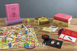 WS Game Company Set of 14 Vintage Bookshelf Linen Book Board Game Collection New