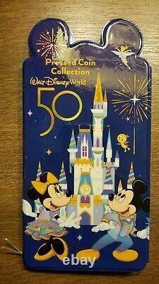 Walt Disney World FULL SET of 53 50th Anniversary Pressed Pennies with Book