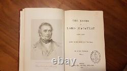 Works of Lord Macaulay. Thomas Babington. History England English. Complete Set