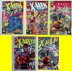 X-Men #1A 1E Stan Lee Signed 5 Book set LTD COA 1991 Amricons